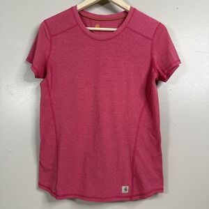 Carhartt Force T-Shirt Women S (4/6) Pink Crew Short Sleeve